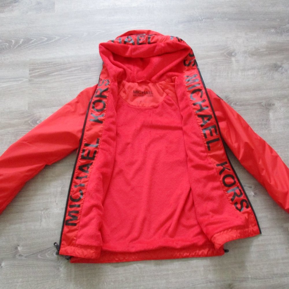 NWT Michael Kors Hooded logo Windbreaker Jacket - Picture 7 of 8